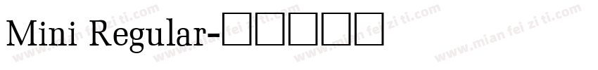 Mini Regular字体转换